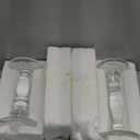 NUPTIO 2 Pcs Glass Candlestick Holders Pillar Candle Holder, Crystal Taper Candle Holder Wedding Decoration Centerpieces for Dining Table, Tapered Candle Holders for Living Room Christmas Halloween