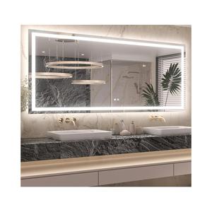 Keonjinn LED Bathroom Mirror 72" x 32" with Frontlit & Backlit, Lighted Mirror for Bathroom Wall with Dimmable 3-Color Lights, Large Anti-Fog Mirror, HD Tempered Glass, UL-Listed LED Driver