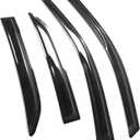 Window Visor Compatible with 2009-2013 Toyota Corolla, Acrylic Smoke Tinted & Semi-Transparent Sun Rain Shade Guard Wind Vent Air Deflector by IKON MOTORSPORTS, 2010 2011 2012