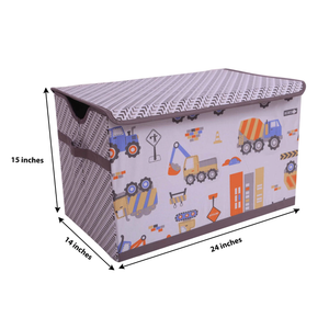 Bacati - Toy Chest Construction Yellow/Orange/Grey/Blue Boys