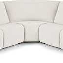VANSOFY Extra Large Reclining Sectional Couch Covers, Washable 5-Piece Sofa Covers for L Shape Sectional Sofa Corner Seater, Thick, Soft Sofa Slipcovers (5 Seat Recliner Cover, Off White)