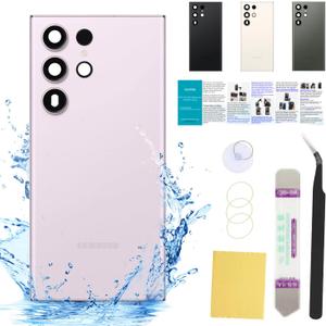 Compatible for Samsung Galaxy S23 Ultra Back Cover Replacement Glass 6.8-Inches SM-G918 All Carriers with Installation Manual + Repair Tool Kit (Lavender)