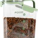 Dog Food Storage Container, Pet Food Storage Containers with Airtight Pour Spout, Cat Food Container with Measuring Cups, Portable Travel Pet Food Container for Dogs, Cats, BirdsGreen