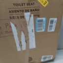Bemis 7300SLEC Slow Close Toilet Seat, Easy Clean Hinges and Durable Plastic Seat, Made in USA, Elongated, White