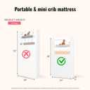 Dream On Me Holly 2-in-1 Mini Crib Mattress, Dual-Sided Infant & Toddler, Waterproof Cover, GREENGUARD Gold Certified, 38 x 24 x 3, Fits Mini & Select Portable Cribs, Not for Playards