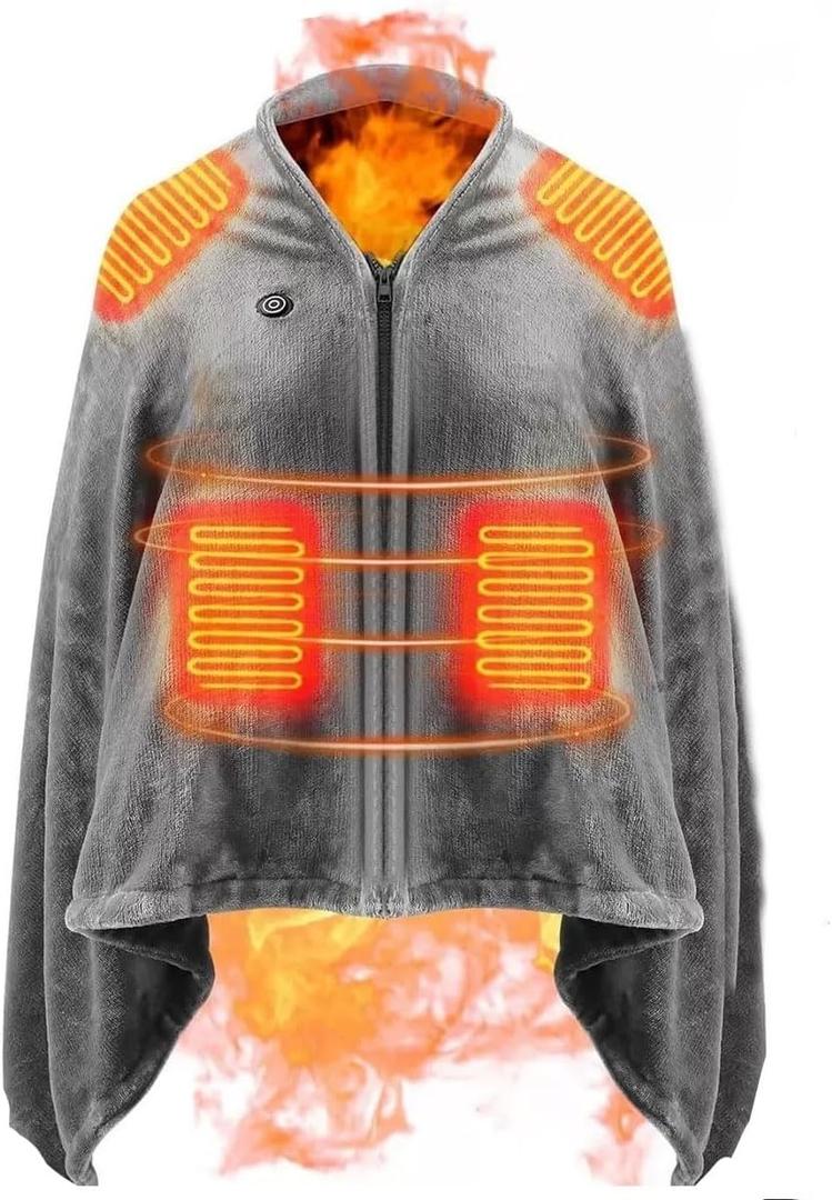 USB Heated Shawl, Electric Heating Blanket, USB Heated Throw 3 Heating Levels, Softness Heating Blanket for Car Office Home Travel