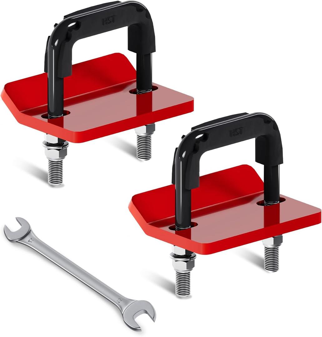 Hitch Tightener, Heavy Duty Anti-Rattle Hitch Stabilizer for 2" Hitch, Trailer Hitch Stabilizer with Rubber Isolator & Wrench for Hitch Mount, Cargo Carrier, Bike Rack (2 Packs, Black & Red) Hitch Tightener, Heavy Duty Anti-Rattle Hitch Stabilizer for 2" Hitch, Trailer Hitch Stabilizer with Rubber Isolator & Wrench for Hitch Mount, Cargo Carrier, Bike Rack (2 Packs, Black & Red)