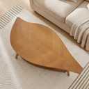 Leaf Coffee Table with Storage,Mid Century Modern Coffee Table