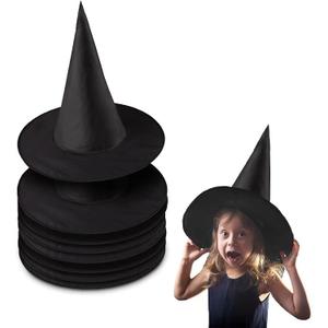 3 Pcs Halloween Witch Hats, Black Hanging Witch Hat, Witch Costume Accessory for Halloween Party for Home Yard Porch Ceiling