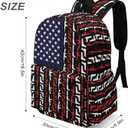 Flag Backpack for Women 17 inch Travel Casual Backpack Lightweight Waterproof Hiking Daypack