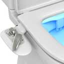Non-Electric Bidet Attachment for Toilet Seat With LED Light Warm and Cold Water Adjustable Water Pressure, Rear and Feminine Wash, Dual Nozzle, Self-Cleaning