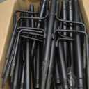 8 Pack String Light Poles for Outside, Upgraded Heavy-Duty Metal Poles for Outdoor String Lights with Fork, Adjustable Lighting Hanging Accessories for Patio Decor Pergola Backyard Garden Decorations