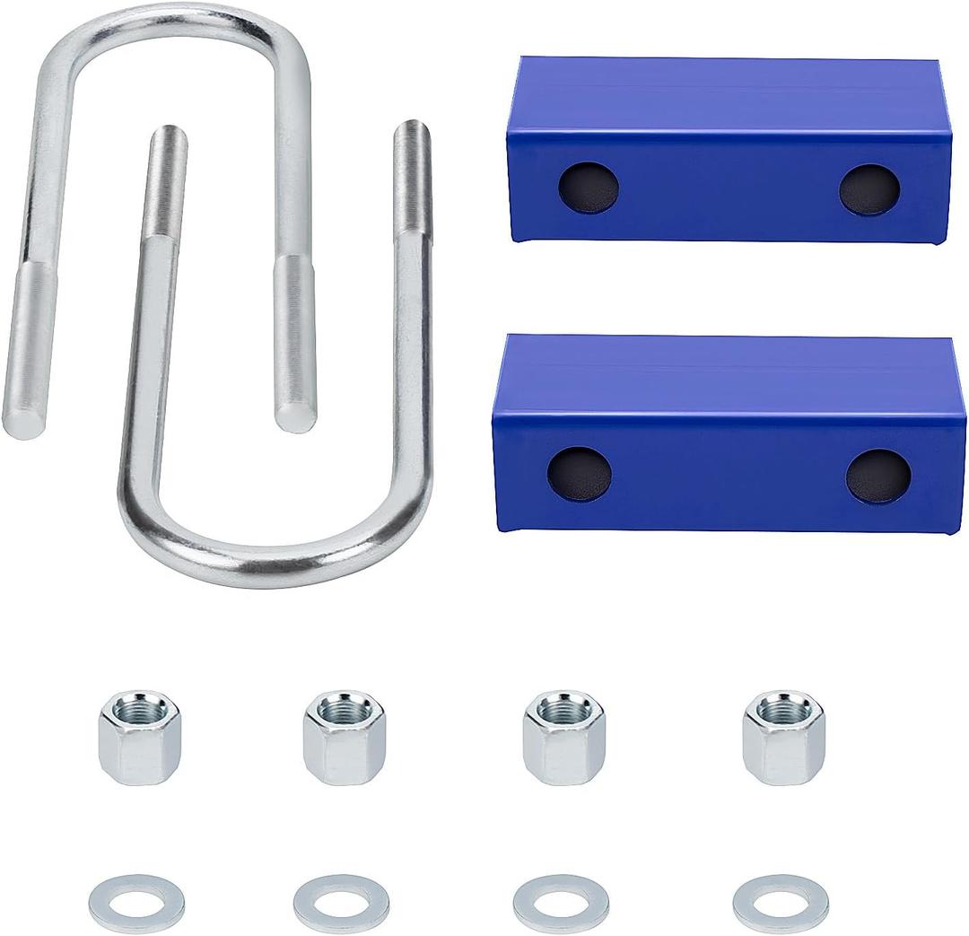 Tuningsworld 3" Lowering Block Kit and U-bolts Kit for Chevy C10 Rear 1960-1972 Leaf Spring Lowering Block Kit
