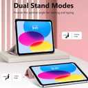 MoKo for iPad (A16) 11th Generation Case 2025, iPad 10th Generation Case 2022, Slim Stand Hard PC Translucent Back Shell Smart Cover Case for iPad 11th Gen 11 inch 2025, Light Pink Gold Marble