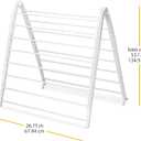 Whitmor Spacemaker Folding Drying Rack, Freestanding Indoor Clothes Dryer, Space Saving Compact Design, 6"L x 26"W x 51.5"H, White, Spacesaver