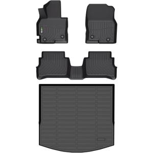 HAFIDI® Floor Mats & Cargo Liner Set Fit for Mazda CX5 2013-2016 All Weather Protection TPE Anti-Slip Automotive Full Set Floor Liners Custom Accessories - Black