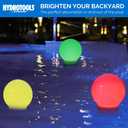 SWIMLINE HYDROTOOLS Chlorine Floater Dispenser For Above Ground & Inground Pools Spas | Solar Powered LED Light-Up Colorful Globe Pool Decoration |Large Capacity Floating 3-Inch Chlorine Bromine Tabs