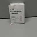 Nessus Reusable Kit for Nespresso Pods Vertuo, Reuse Old Coffee Pods for Nespresso Vertuo: 100 Pcs Aluminum Foil Seal Lid, Holder, Brush, Refillable Vertuo Plus Next Capsule Machine(No Pods Come) (Black)