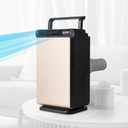 BLACK+DECKER 3-in-1 Personal Portable Air Conditioner, 1000 BTU (ASHRAE 128) Portable Fan & Dehumidifier, Windowless Air Cooler with Electronic Control Panel, LED Display, Timer & Dual Exhaust Hose (Small, Black/Champagne)