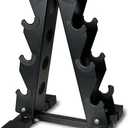 Dumbbell Rack, A-Frame Home Gym Weight Storage Rack, Heavy Duty Dumbbell Stand for Strength Training Workout (4 Tier)
