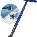 Snow Joe 45" Multi-Purpose Ice Scraper and Extendable Snow Brush for Car Windshield with Foam Grip and 360-Degree Pivoting Brush Head, SJEG-SB45S