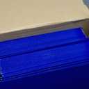 Yeaqee 100 Pack 2 Pockets Glossy Laminated Paper Folder First Day of School Presentation Folder Letter Size Two Pocket File Portfolio Holder Back to School Items Bulk for Teacher Office (Blue)