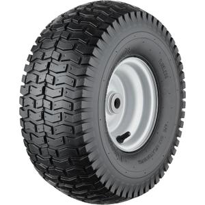 15x6.00-6 Lawn Mower Tires, 4 Ply Tubeless Lawn Mower Tires 15x6x6, Front Lawn Tractor Tires, 3 Offset Hub Long with 3/4 Bushings Garden Tire for Riding Lawn Mower by Cubesprings -1Pack