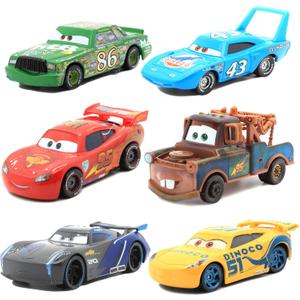 IYZEVK 6 Pcs Car Toys, Car Movie Die-cast Toy Car Set, 1:55 Ratio, Birthday Gifts for The Kids (6 Pieces)