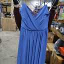 HALSTON Women's Jeanne Matte Jersey Gown, French Blue Size8