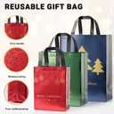 YANGTE 36 Pack Christmas Gift Bags Assorted Sizes With Tissue Paper(12 Extra Large 16", 12 Large 12", 12 Medium 9"), Reusable Red & Green & Blue Unique Designs Christmas Bags with Handle for Xmas