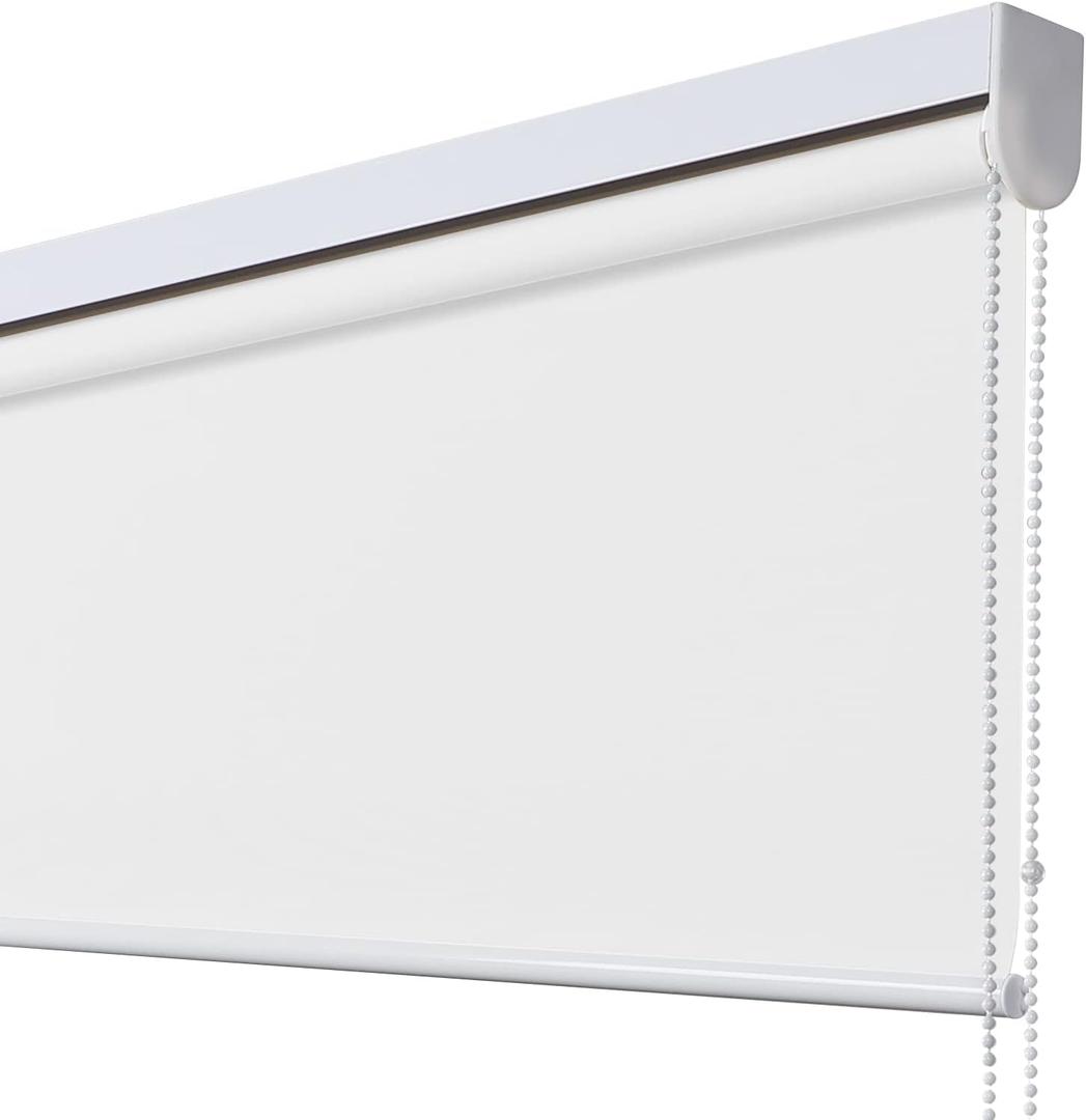 Window Blinds Roller Window Shades, White Roller Blinds for Windows, Blackout Energy Saving UV Protection Roller Shades