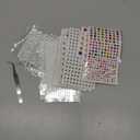 2609 Pieces Hair Gems,Hair Jewels, Diamonds and Letters Rhinestones with Tweezers,Hair Pearls Stick on,Self Adhesive Bling Rhinestone Stickers for Crafts,Face,Eye,Nail, Clothing,6 Shapes, 3-8mm