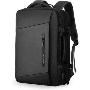 MARK RYDEN Travel Backpack for Men, 38L Airline Approved Carry on Backpack with 17.3 Inch Laptop Compartment and USB Charging Port, Waterproof Business Backpack Ideal for Traveling, Working