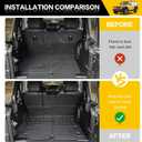 Cargo Mats for 2018-2025 Jeep Wrangler JL Unlimited 4X4 Trunk Mat with Backrest Liner, All Weather TPE Protector Rear Back Seat Mats for 18-25 Wrangler JL 4X4 4 Door Accessories