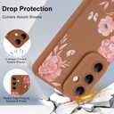 for Samsung Galaxy S24 Case, Cute Flower Floral Butterfly Design for Women Girls Soft TPU Protective Phone Case Slim Fit Shockproof Phone Cover - Brown Rose