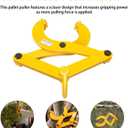Pallet Puller,3T/6600 LBS Capacity Pallet Jack Puller,Heavy Duty Single Scissor Clamp for Forklift Chain,Pulling Pallets,6.7 Inch Jaw Opening