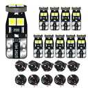 12V White T10 W5W 158 168 194 2825 Instrument Cluster Light LED Bulb Replacement For Dashboard Dash Panel Gauge Indicator Lamp with Socket Cross PC168 PC175 PC194 PC195 PC160 PC161 PC195NA