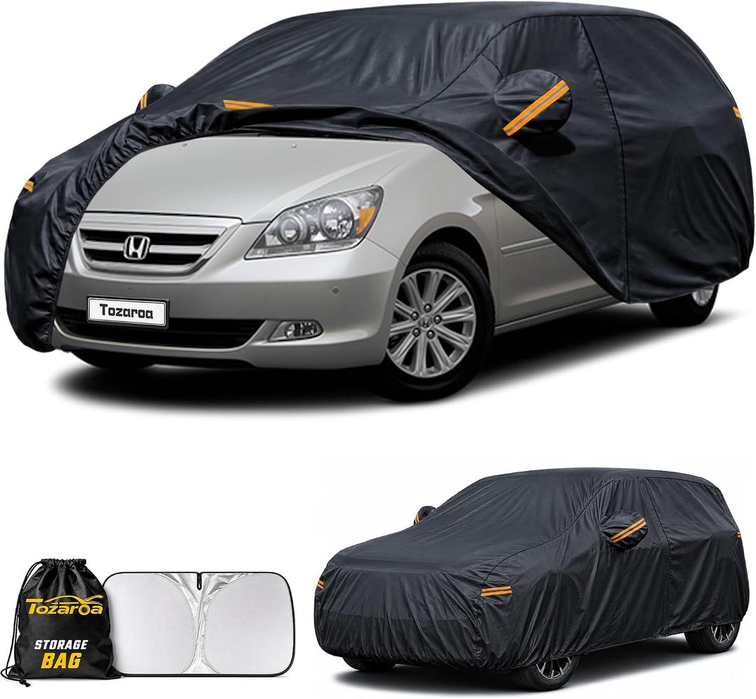 Hatchback Cover Outdoor Car Covers(Length up to 206 inch) Universal Fit for Honda Fit Honda Odyssey,Toyota Prius Sienna,Dodge Caravan,Lancer,Volvo V40 V60 etc Size H2(See Size Chart)