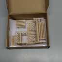 EatingBiting Dollhouse Accessories Furniture 1:12 Dollhouse Miniature Furniture Wooden Garden Unpainted Bench Chair 4 Pieces per Set, Including 1 Double Chair, 1 Single Chair, 1 Table, 1 Stool