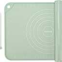 Silicone Pastry Mat 20"*16" Extra Thick Non Stick Baking Mat Food Grade Silicone Dough Rolling Bake Mat with Edge Heightening Green