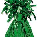 Green Small Foil Balloon Weight - 6 oz (12 Pc) - Vibrant Green Hue Perfect for Stabilizing Party Balloons & Decorations