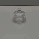 Dicunoy 2 Pack Glass Butter Dishes, Small Round Butter Keeper with Dome Lid and Handle, Clear Butter Serving Container with Cover, Round Crystal Mini Butter Cloche for Candy, Dessert, Parfait, Jam