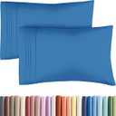 King Pillow Cases Set of 2 - Ultra Soft Hotel Quality Pillowcase Covers - Comfy, Cozy & Wrinkle Free - Shrinkage, Stain and Fade Resistant - Machine Washable Pillow Protectors - 2 Piece Set - Spa Blue