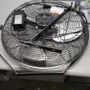Amazon Basics 18" Indoor Wall-Mounted Industrial Fan with Three Speeds, High CFM, Heavy-Duty Metal Blades, Tilt Head, for Commercial Use, Warehouse, Basement, Black
