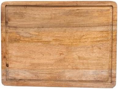 Zestium Large Cutting Board – Stylish, Thick, and Durable Butcher Block for Kitchen, Chopping, and Meal Prep - Premium Wooden Board for Cutting, Slicing, and Serving