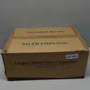 6-Light Modern Farmhouse Brushed Nickel Chandelier, Dining Room Light Fixture Over Table Adjustable Height Hanging Industrial Pendant Lights Kitchen Island, Clear Glass Shade