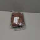 SAUNGKUAI Women's Plunge Deep V Neck Long Sleeve Bodysuit Double Lined Thong Body Suit Shirt Tops (X-Large, Brown)