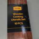 Wooden Spoons for Cooking, Wooden Utensils for Cooking Natural Teak Wooden Kitchen Utensils Set Comfort Grip (10 PCS SET)