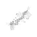 Bridal Floral Hair Comb Accessory Crystal Decoration Elegant Wedding Headdress for Brides and Bridesmaids for Parties and Special Occasions