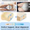 YFONG Knee Pillow for Side Sleepers, Memory Foam Leg Pillow, Grey | Adjustable & Detachable Strap, Ergonomic Support for Back, Hip, Knee, Sciatica Pain